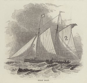 Pilotbåd (gravering) af English School
