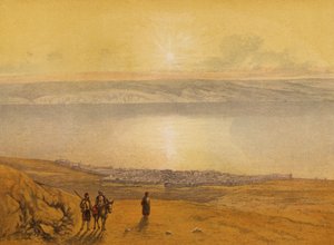 Steder nævnt i Bibelen: Tiberias (chromolitho) af English School