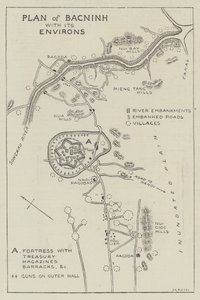 Plan over Bacninh med dets omgivelser (gravering) af English School