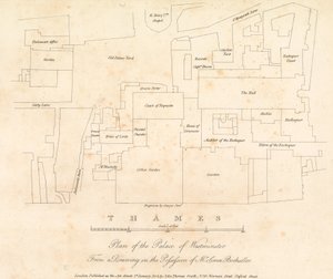 Plan over Palace of Westminster, London af English School