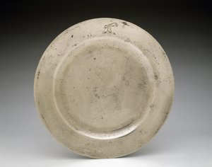 plade, c. 1750 (tin) af English School