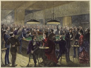 At spille pool på en café i Paris til fordel for Territorial Liberation Fund af English School