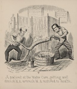 Freuden der Wasserheilung, Wrenching (Gravur) von English School