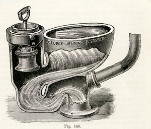 Dykventilskab, med løftet håndtag, 1870 af English School