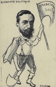 Politisk økonomi tegneserie (litho) af English School