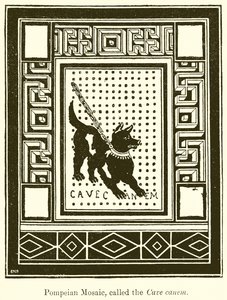 Pompeiansk mosaik, kaldet Cave Canem af English School