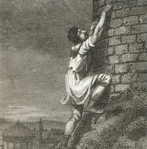 Pontius Comminius klatrer op til citadellet (stik) af English School