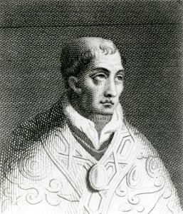 Pave Johannes VIII (820-82) (stik) af English School
