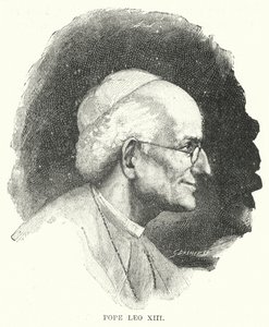 Pave Leo XIII (litho) af English School