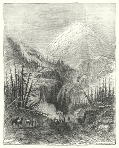 Popocatepetl, det rygende bjerg (gravering) af English School