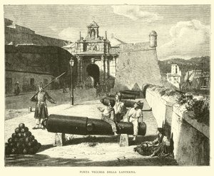 Gammel dør af lanternen af English School