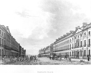 Portland Place, London, 1800 af English School