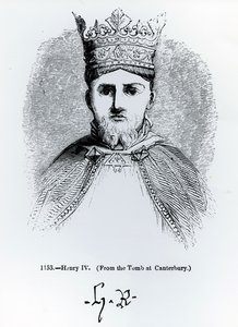 Portræt og signatur af Henrik IV (1366-1413) af English School