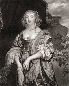 Portræt af Anne Carre, grevinde af Bedford (1620-84), fra Lodges British Portraits, 1823 af English School