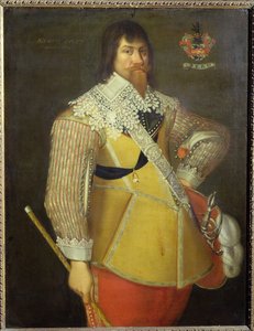 Portræt af kaptajn Daniel Goodricke af English School
