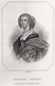 Portræt af Dorothy Sidney, grevinde af Sunderland, 1835 af English School
