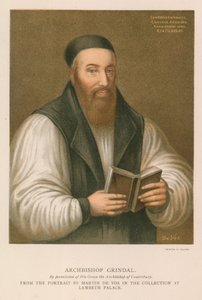 Porträt von Edmund Grindal von English School