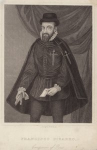 Portræt af Francisco Pizarro af English School