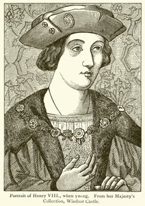 Portræt af Henrik VIII, da han var ung af English School