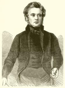 Portræt af John Bright i 1843 af English School