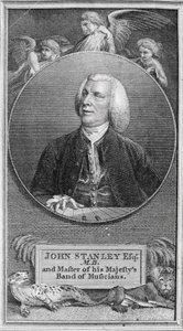 Portræt af John Stanley (1712-86) af English School