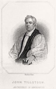 Portrait of John Tillotson, Archbishop of Canterbury, 1835dani af English School