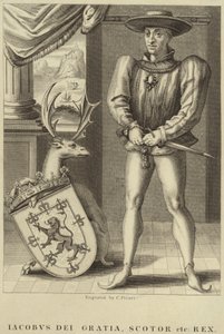 Portræt af kong James I af England af English School