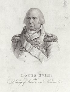 Portræt af kong Ludvig XVIII af English School