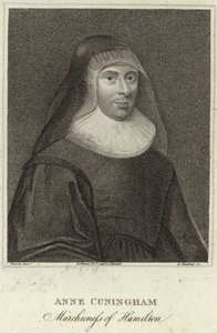 Portræt af Lady Ann Cunningham, marchionesse af Hamilton af English School