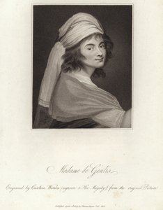 Portræt af Madame de Genlis af English School
