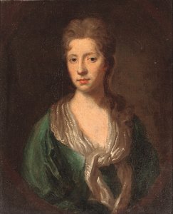 Portræt af Martha, hustru til Sir William Clayton, ca. 1756 af English School