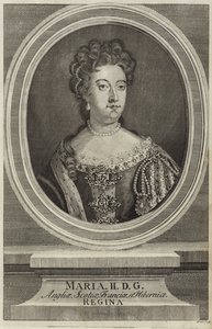 Portræt af Mary II af England af English School