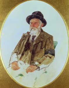 Portræt af Melchior Anderegg (wc på papir)