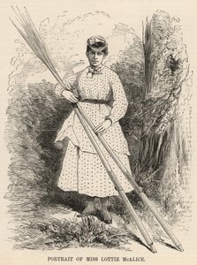 Portræt af Miss Lottie McAlice af English School