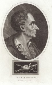 Portræt af Montesquieu af English School