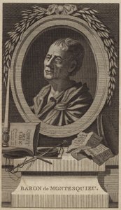 Portræt af Montesquieu af English School