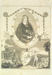 Portræt af Nicholas Culpeper (1616-54), frontispice Culpepers English Physician and Complete Herbal, udgivet 1790 af English School