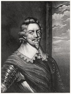Portræt af Patrick Ruthven, jarl af Brentford (ca. 1573-1651) graveret af Richard Earlom (1743-1822) og Charles Turner (ca. 1773-1857) fra Illustrious Characters in British History (mezzotint) (bw phot) af English School