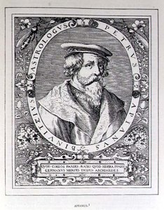 Portræt af Petrus Apianus (1501-52) fra The Narrative and Critical History of America, redigeret af Justin Winsor, London, 1886