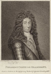 Portræt af Philibert, greve af Gramont af English School