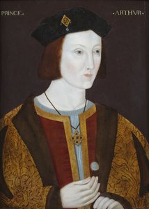 Portræt af prins Arthur (olie på panel) af English School