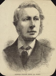 Portræt af Richard Norman Shaw af English School