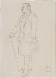 Portræt af Roderick Gradidge, ca. 1987 af English School