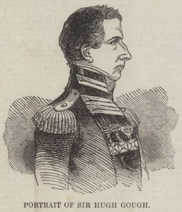 Portræt af Sir Hugh Gough (gravering) af English School