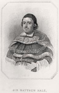 Portræt af Sir Mathew Hale, 1835 af English School