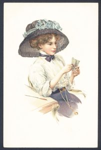 Portræt af en kvinde af English School