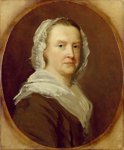 Portræt af en ukendt kvinde, midten af 1700-tallet (olie på lærred) af English School