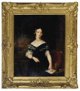 Portræt af den unge dronning Victoria af English School