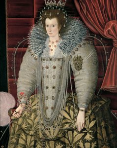 Portræt menes at være af dronning Elizabeth I, der hænger i den store sal