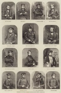 Portrætter af kaptajn Sir John Franklin og hans besætning af English School